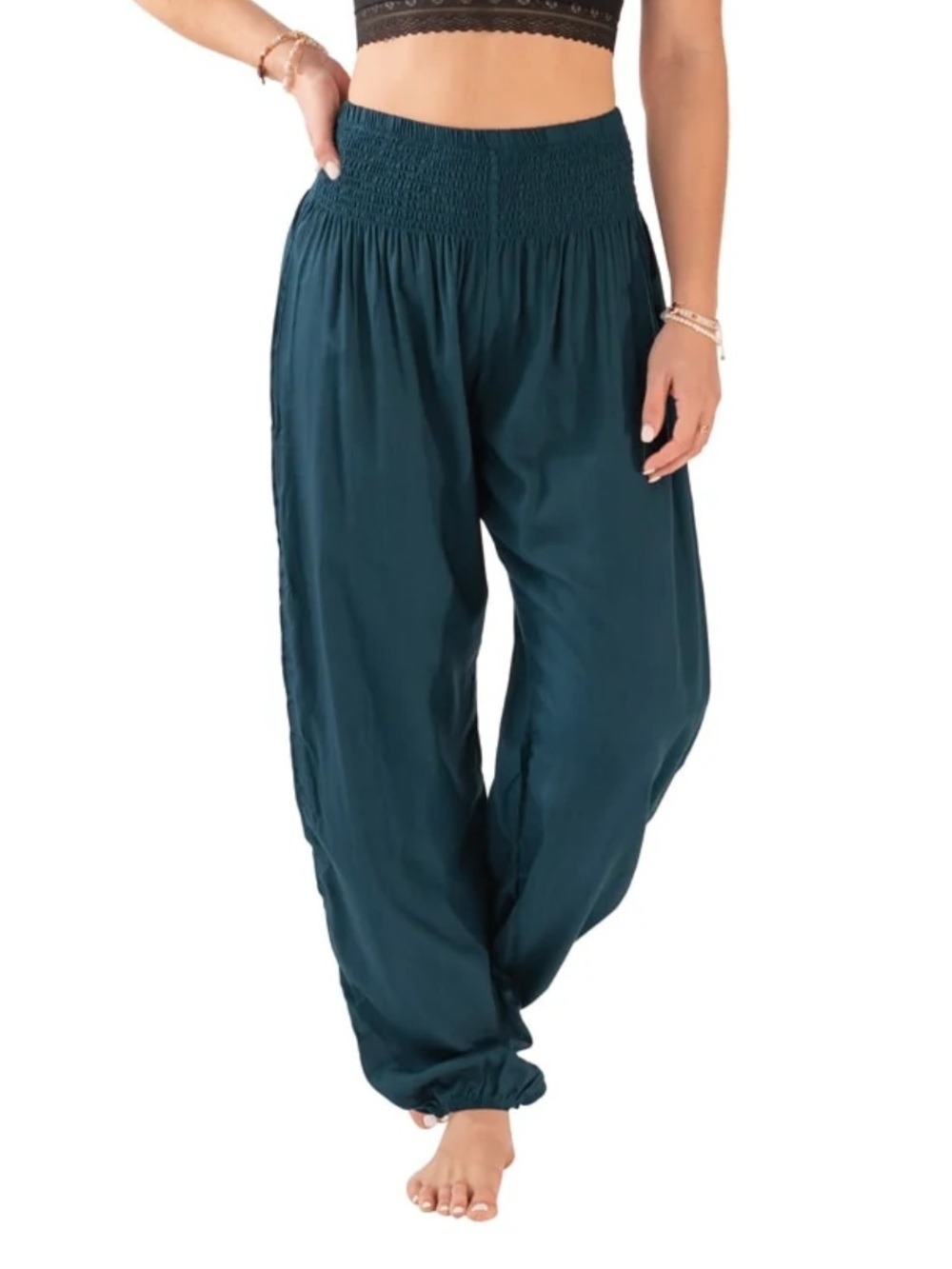 LOTUS & LUNA TUSCANY HAREM PANTS DEEP TEAL